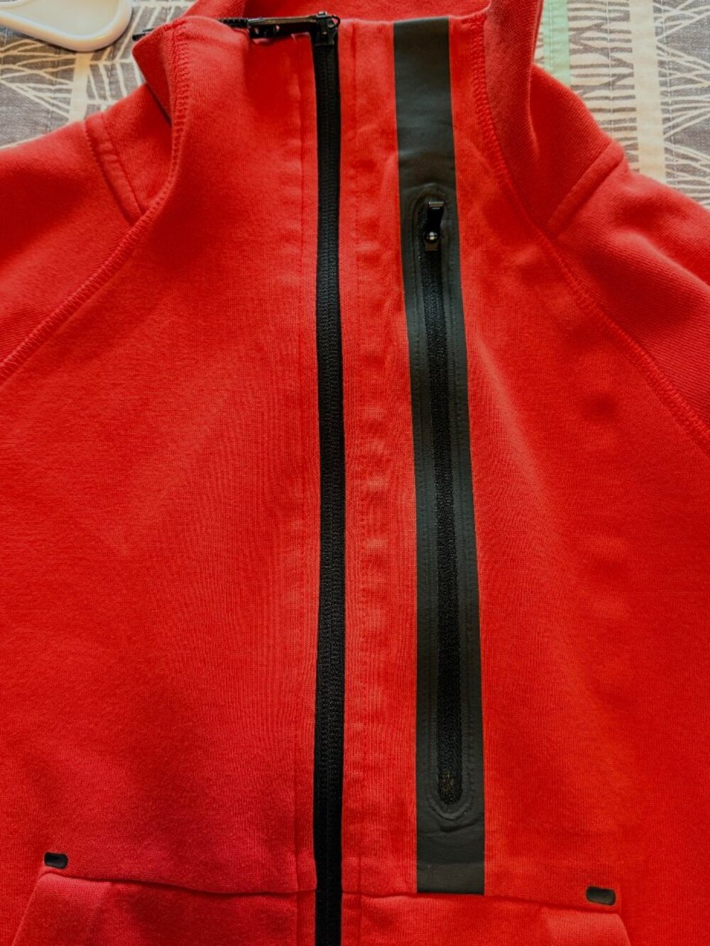 Nike Women's Sportswear Tech Fleece Moto Cape Jacket in "Daring Red", Size XS - Picture 12 of 12